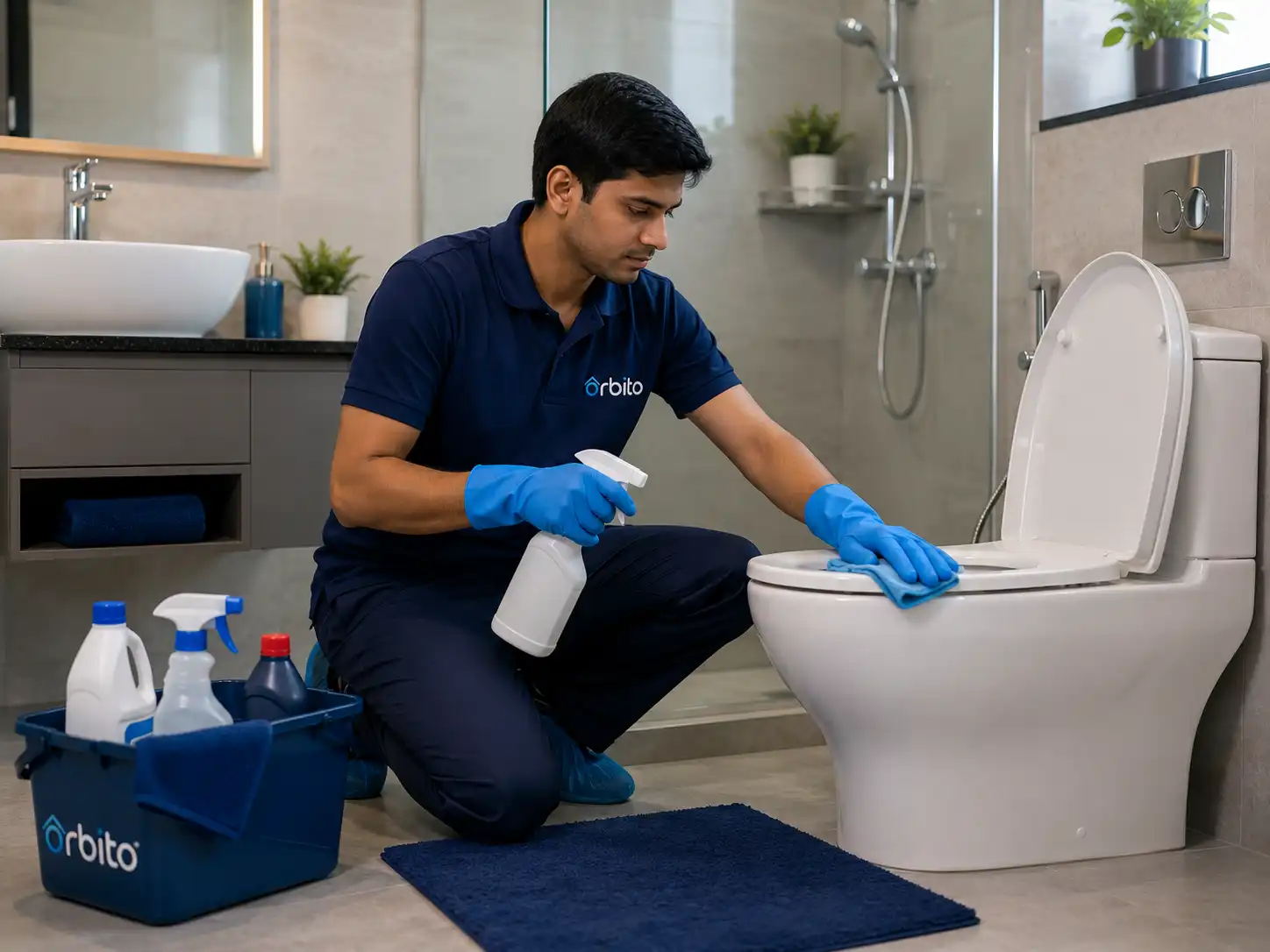 Professional bathroom cleaning service