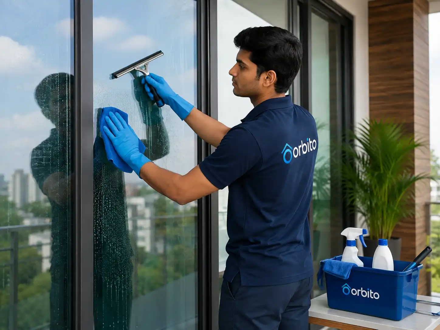 Professional glass cleaning service