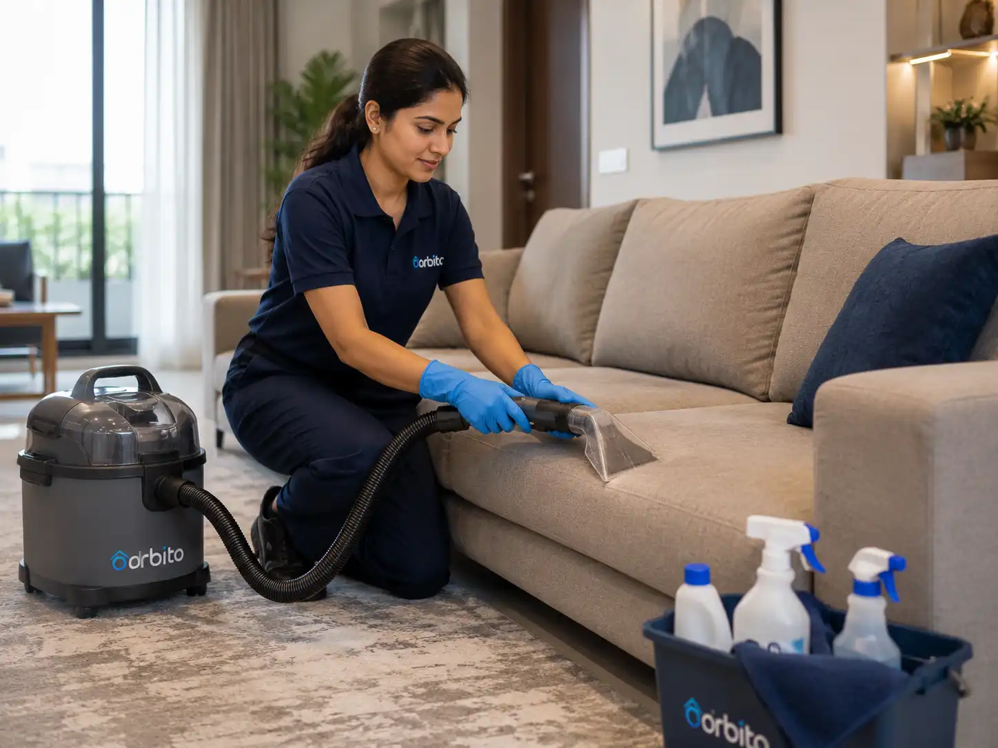 Professional sofa and carpet cleaning service